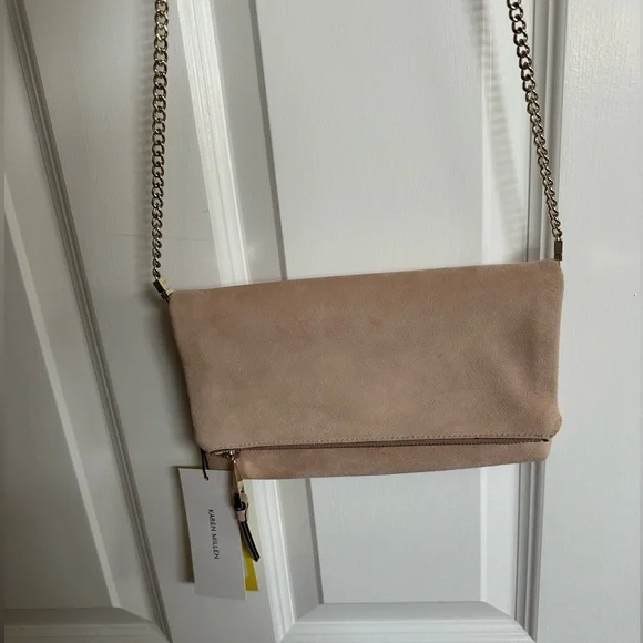NEW ⭐️Karen Millen suede clutch or crossbody - Picture 3 of 7